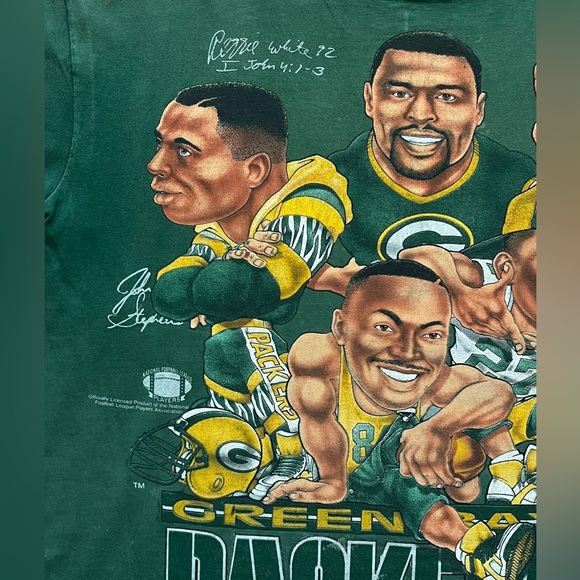 RARE vintage double-sided caricature NFL Green Bay Packers T-shirt. - Picture 8 of 9